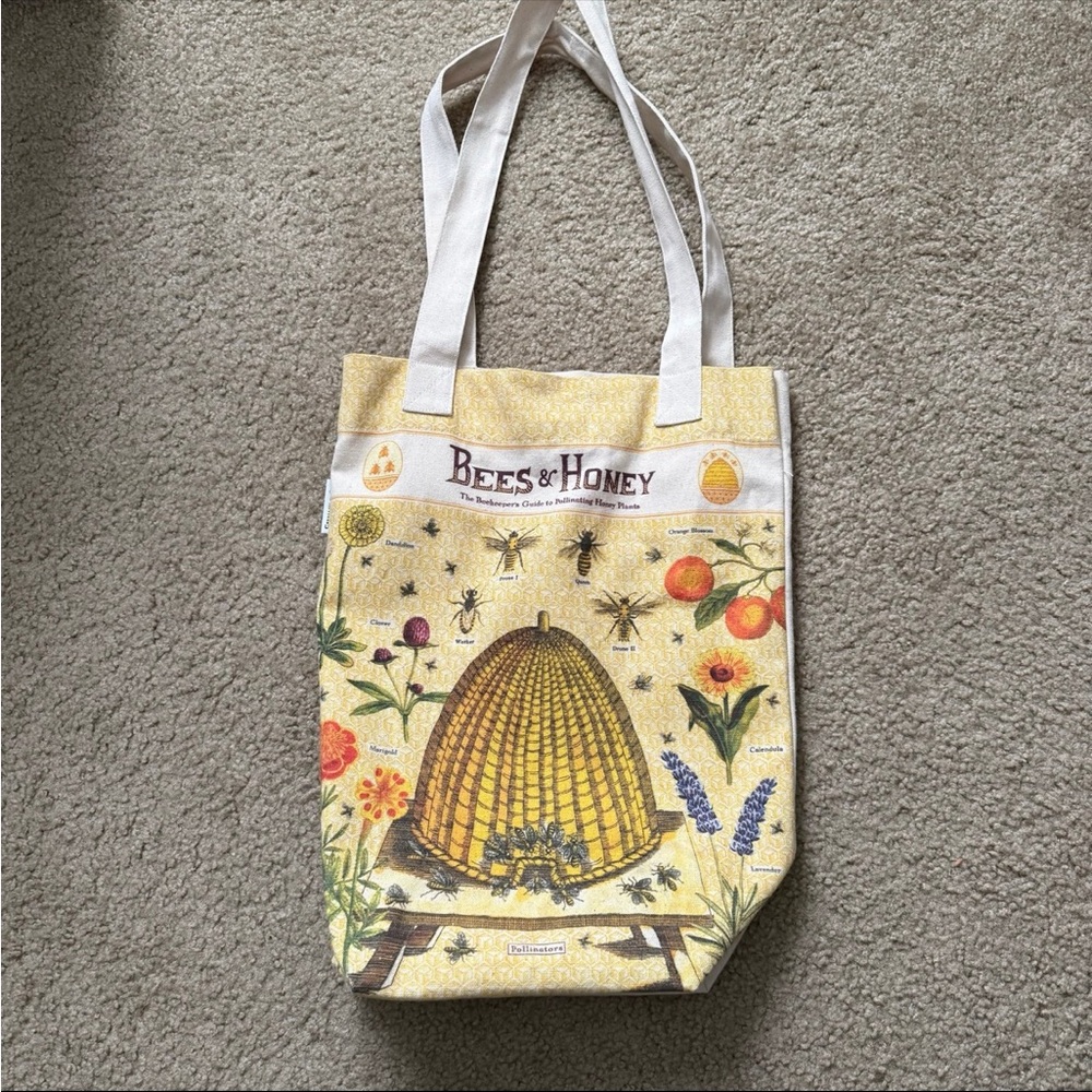 Bees & Honey Yellow Tote Bag